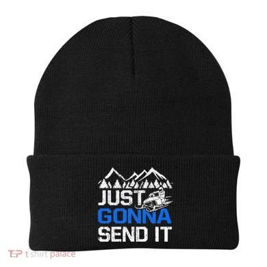 Just Gonna Send It retro Snowmobiling Motor Sled Riders Beanie