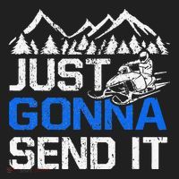 Just Gonna Send It retro Snowmobiling Motor Sled Riders Beanie thumb 2