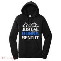 Just Gonna Send It retro Snowmobiling Motor Sled Riders Women's Hoodie thumb 0