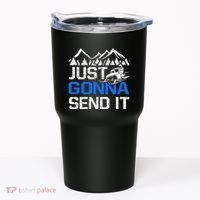 Just Gonna Send It retro Snowmobiling Motor Sled Riders Tumbler thumb 0