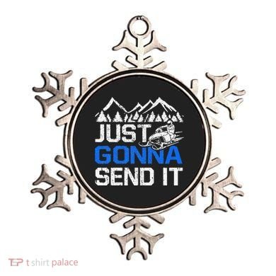 Just Gonna Send It retro Snowmobiling Motor Sled Riders Ornament