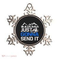 Just Gonna Send It retro Snowmobiling Motor Sled Riders Ornament thumb 0