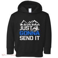 Just Gonna Send It retro Snowmobiling Motor Sled Riders Toddler Hoodie thumb 0