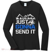 Just Gonna Send It retro Snowmobiling Motor Sled Riders Women's Long Sleeve Shirt thumb 0