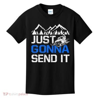 Just Gonna Send It retro Snowmobiling Motor Sled Riders Kids T-Shirt