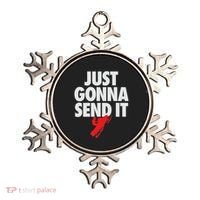 Just Gonna Send It Snowmobile Ornament thumb 0