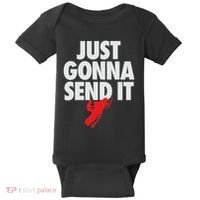 Just Gonna Send It Snowmobile Baby Bodysuit thumb 0