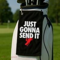 Just Gonna Send It Snowmobile Golf Towel thumb 2