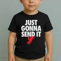 Just Gonna Send It Snowmobile Toddler T-Shirt thumb 2