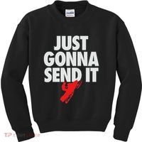 Just Gonna Send It Snowmobile Kids Sweatshirt thumb 0