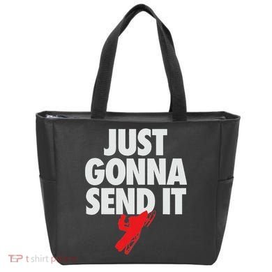 Just Gonna Send It Snowmobile Tote Bag