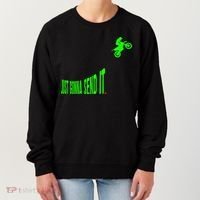 Just Gonna Send It Funny Motocross Dirt Bike Meme Biker Gift Women's Sweatshirt thumb 0