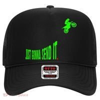 Just Gonna Send It Funny Motocross Dirt Bike Meme Biker Gift Hat thumb 0