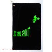 Just Gonna Send It Funny Motocross Dirt Bike Meme Biker Gift Golf Towel thumb 0