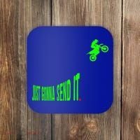 Just Gonna Send It Funny Motocross Dirt Bike Meme Biker Gift Coaster thumb 0