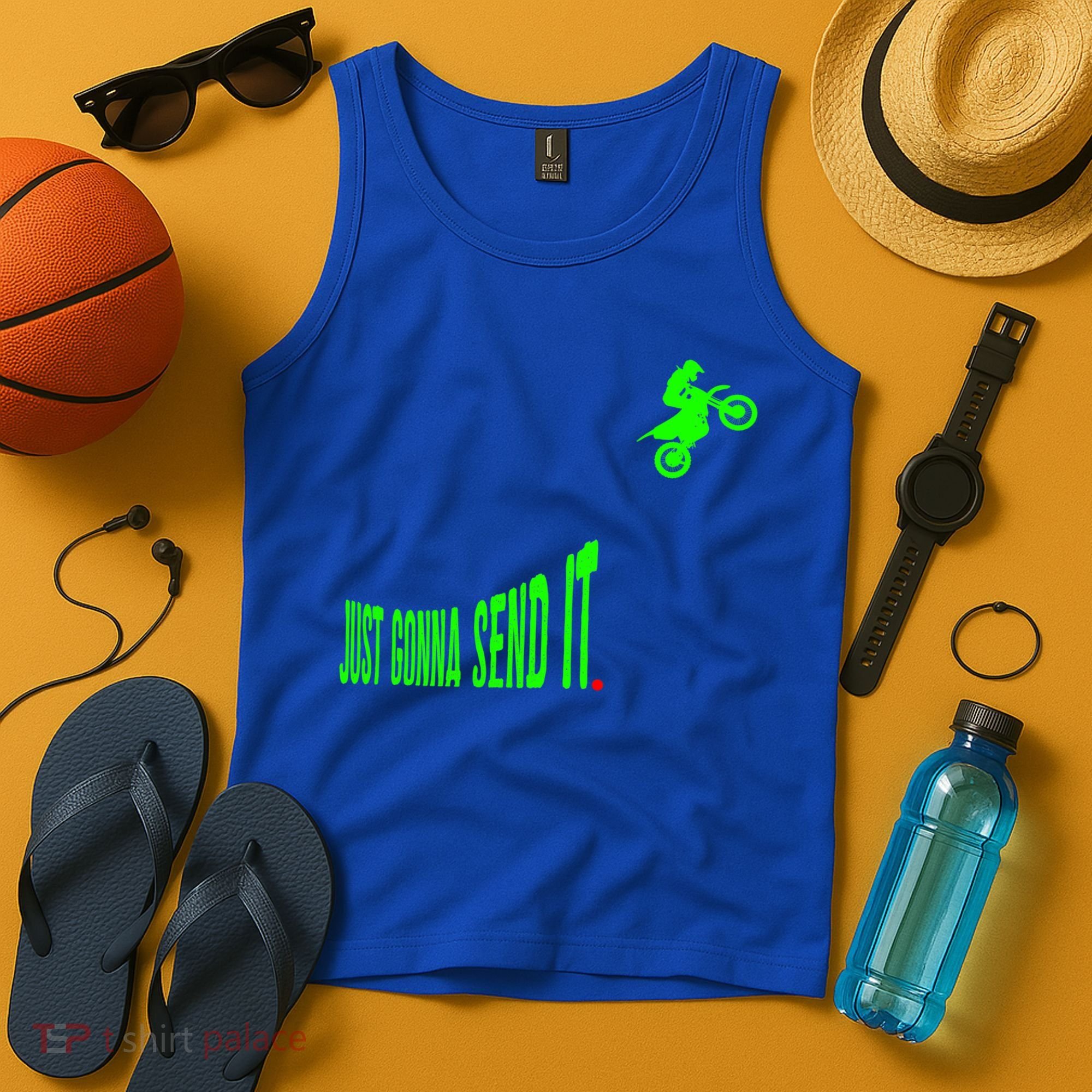 Just Gonna Send It Funny Motocross Dirt Bike Meme Biker Gift Tank Top