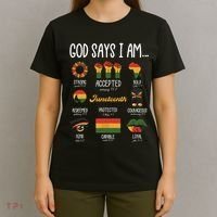Juneteenth God Says I Am Celebrating Black Freedom 1865 T-Shirt thumb 4