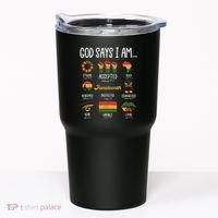 Juneteenth God Says I Am Celebrating Black Freedom 1865 Tumbler thumb 0