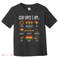 Juneteenth God Says I Am Celebrating Black Freedom 1865 Toddler T-Shirt thumb 0