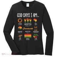 Juneteenth God Says I Am Celebrating Black Freedom 1865 Women's Long Sleeve Shirt thumb 0