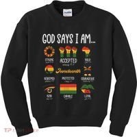 Juneteenth God Says I Am Celebrating Black Freedom 1865 Kids Sweatshirt thumb 0