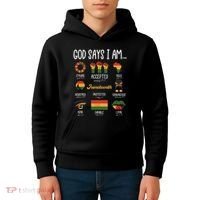 Juneteenth God Says I Am Celebrating Black Freedom 1865 Kids Hoodie thumb 4