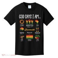 Juneteenth God Says I Am Celebrating Black Freedom 1865 Kids T-Shirt thumb 0