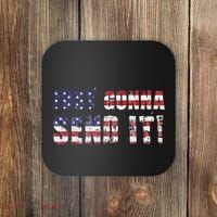Just Gonna Send It Funny Patriotic Saying Distressed Coaster thumb 0