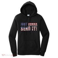 Just Gonna Send It Funny Patriotic Saying Distressed Women's Hoodie thumb 0