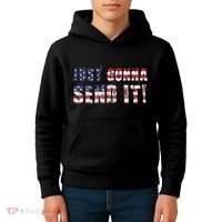 Just Gonna Send It Funny Patriotic Saying Distressed Kids Hoodie thumb 4