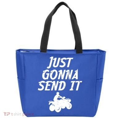 Just Gonna Send It Going To 4 Wheeling Four Wheeler Atv Gift Tote Bag