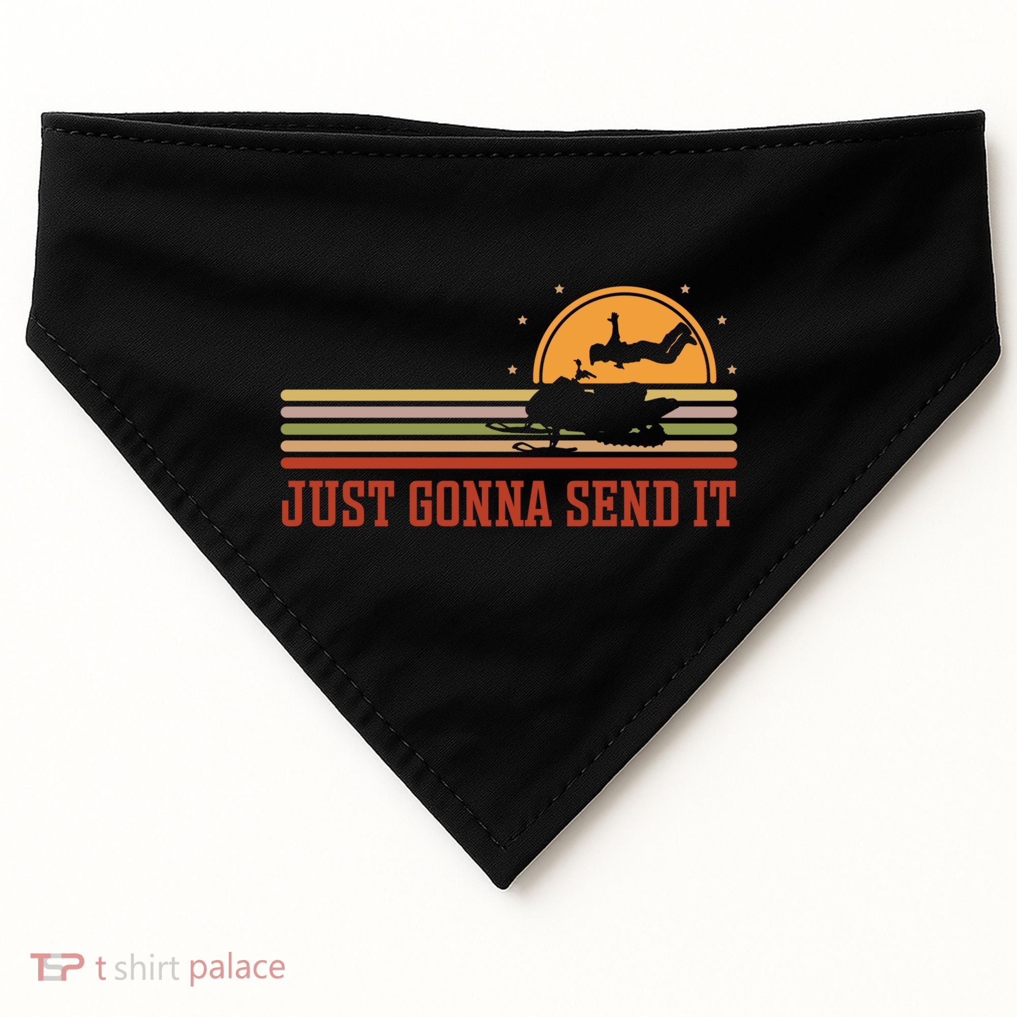 Just Gonna Send It For A Snowmobile Rider Snowmobile Meaningful Gift USA-Made Doggie Bandana