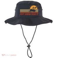 Just Gonna Send It For A Snowmobile Rider Snowmobile Meaningful Gift Bucket Hat thumb 0
