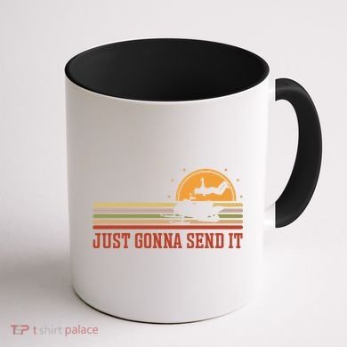 Just Gonna Send It For A Snowmobile Rider Snowmobile Meaningful Gift Coffee Mug back