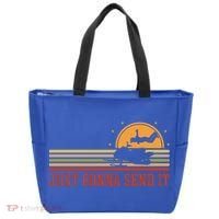 Just Gonna Send It For A Snowmobile Rider Snowmobile Meaningful Gift Tote Bag thumb 0