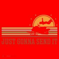Just Gonna Send It For A Snowmobile Rider Snowmobile Meaningful Gift Santa Hat thumb 1