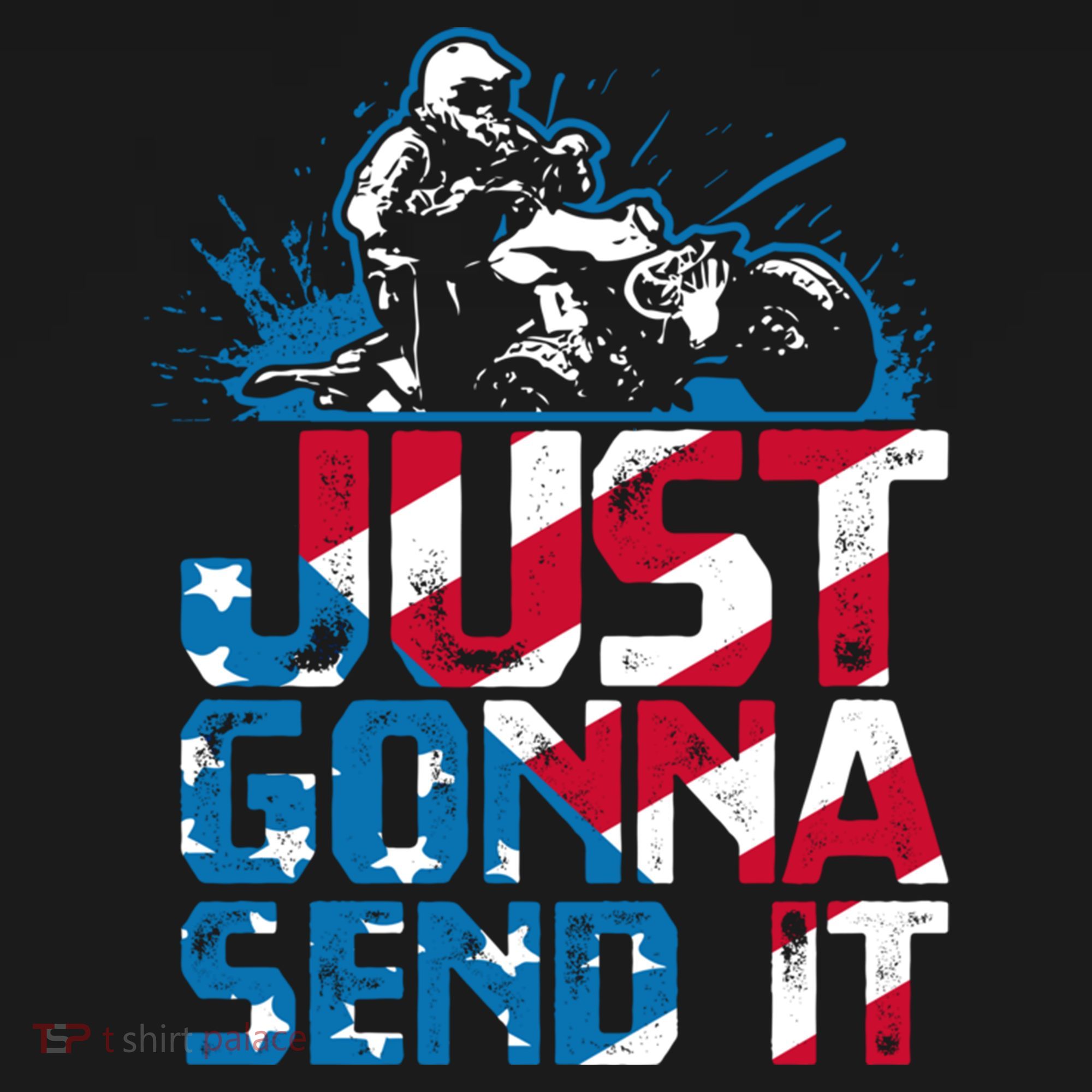 Just Gonna Send It Gift Patriotic American Flag Quad Atv Gift Doggie Tank