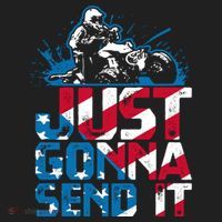 Just Gonna Send It Gift Patriotic American Flag Quad Atv Gift Beanie thumb 2