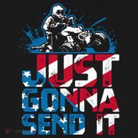 Just Gonna Send It Gift Patriotic American Flag Quad Atv Gift Ornament thumb 1
