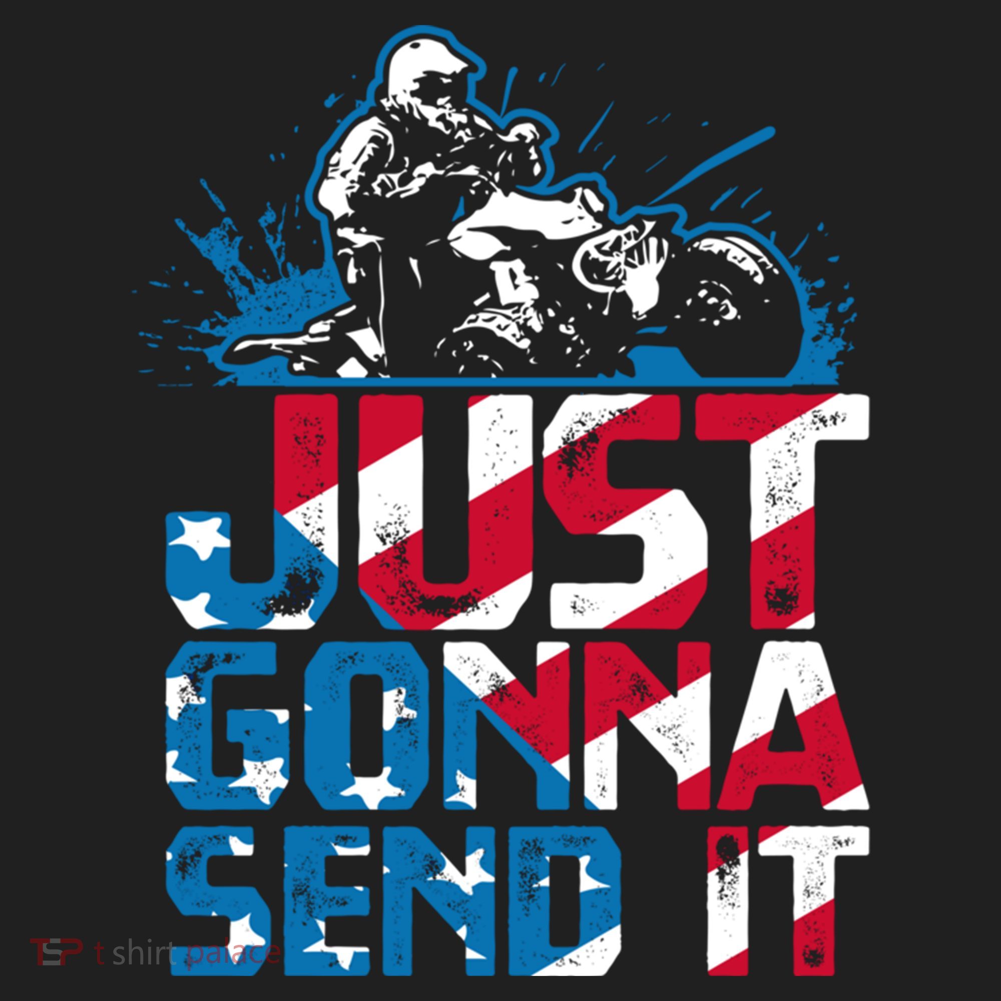 Just Gonna Send It Gift Patriotic American Flag Quad Atv Gift Hat