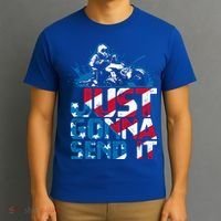 Just Gonna Send It Gift Patriotic American Flag Quad Atv Gift T-Shirt thumb 3