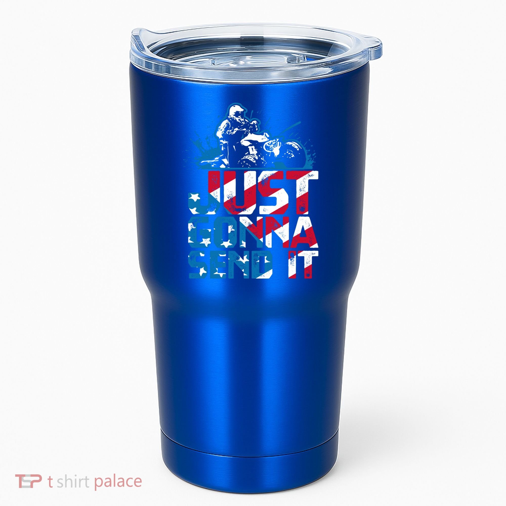 Just Gonna Send It Gift Patriotic American Flag Quad Atv Gift Tumbler