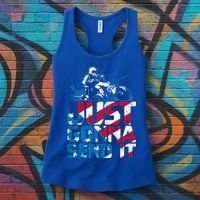 Just Gonna Send It Gift Patriotic American Flag Quad Atv Gift Women's Tank Top thumb 3