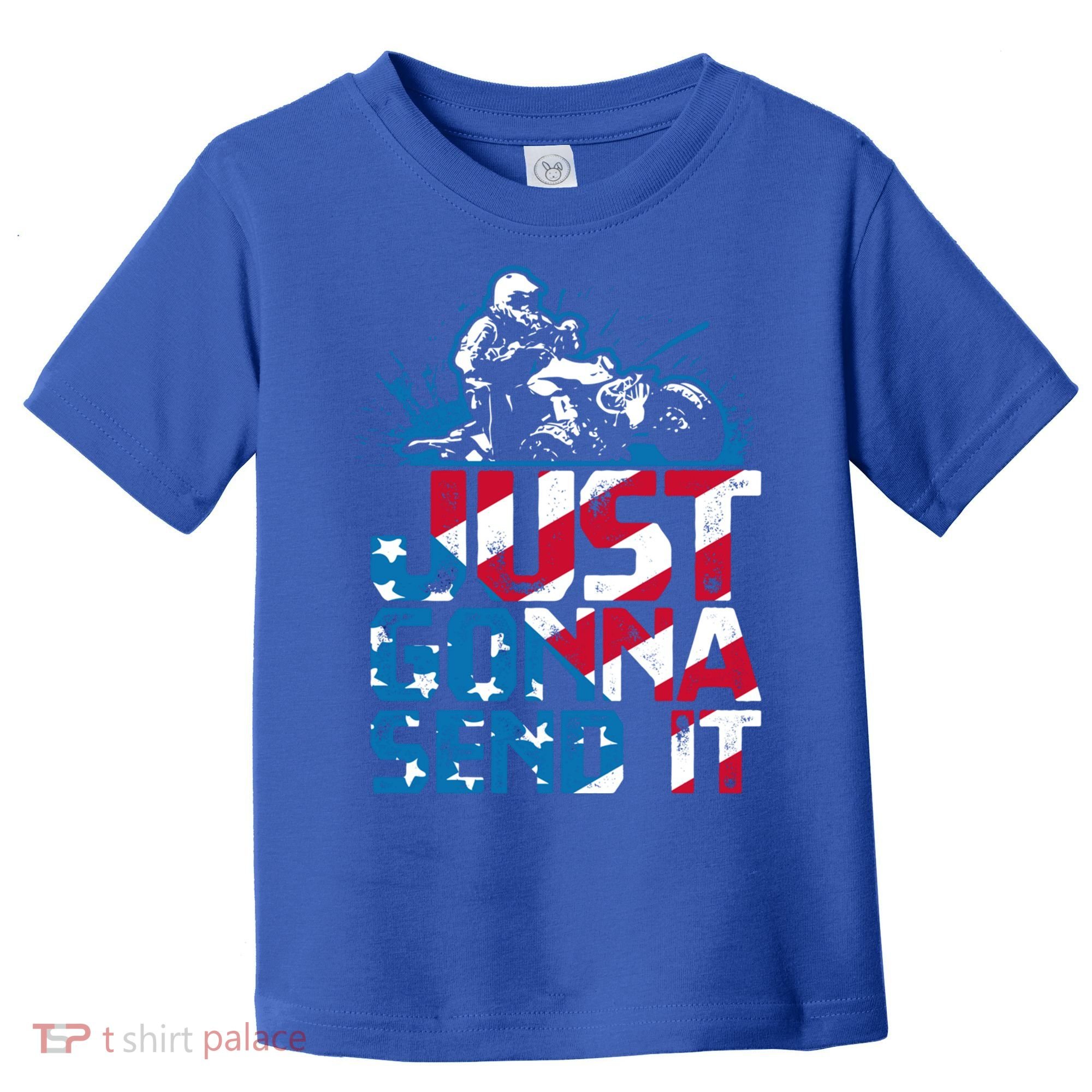 Just Gonna Send It Gift Patriotic American Flag Quad Atv Gift Toddler T-Shirt