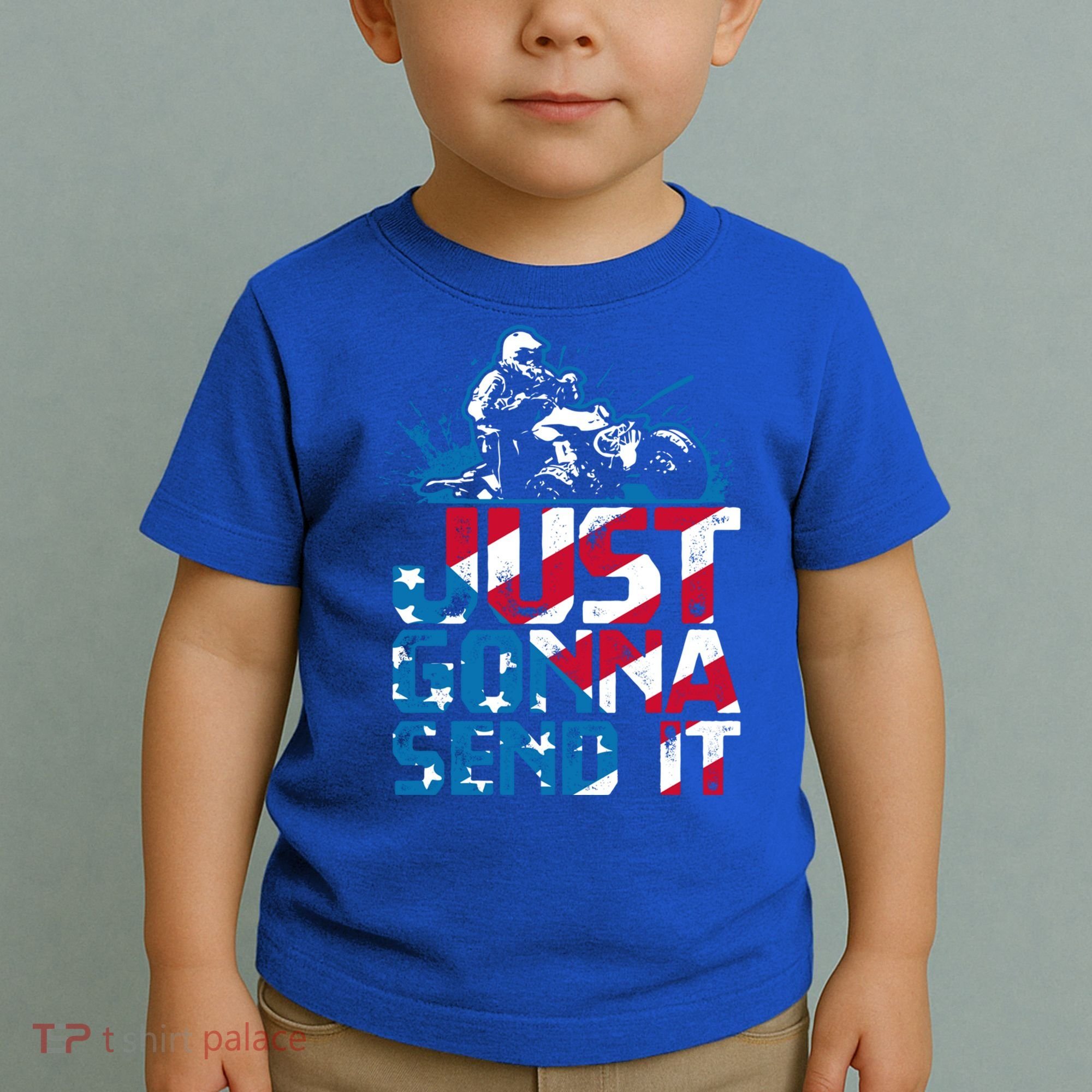 Just Gonna Send It Gift Patriotic American Flag Quad Atv Gift Toddler T-Shirt