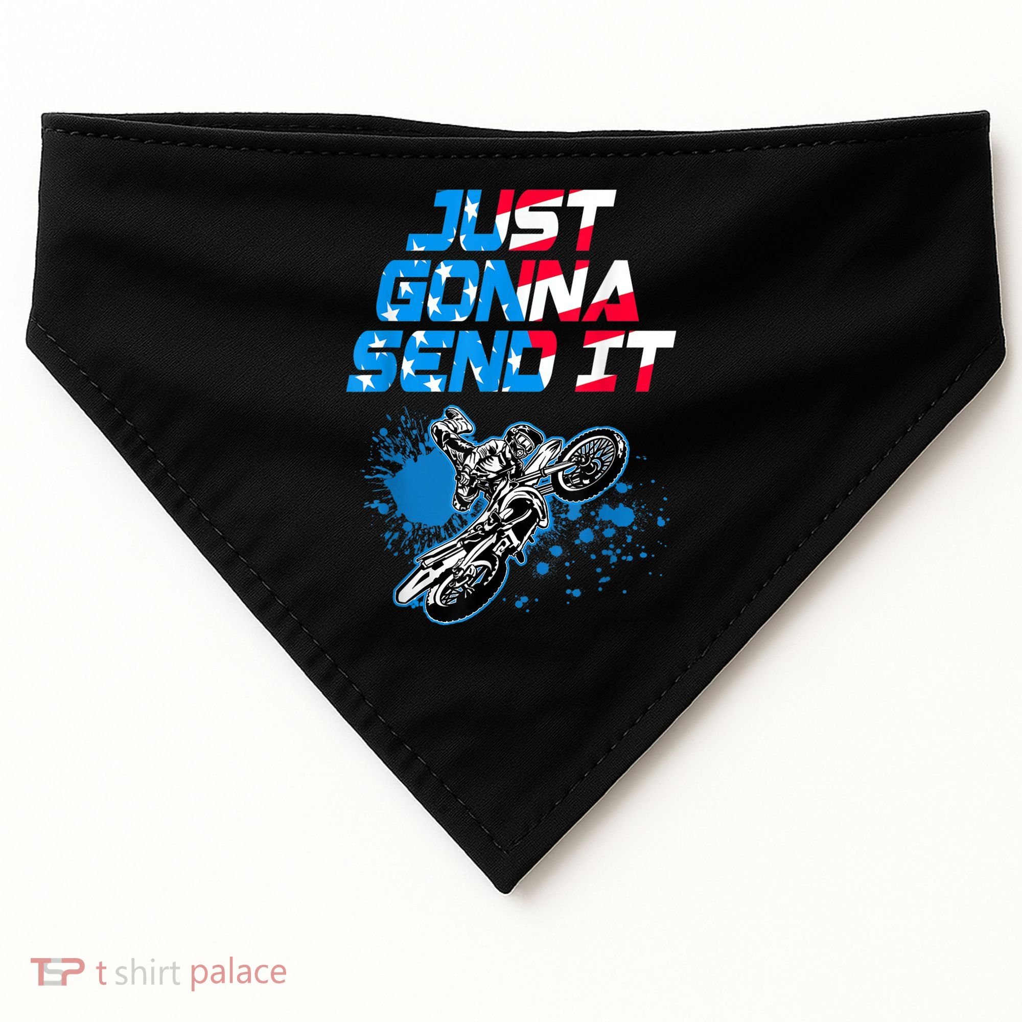 Just Gonna Send It Motocross Dirt Bike Tee USA-Made Doggie Bandana