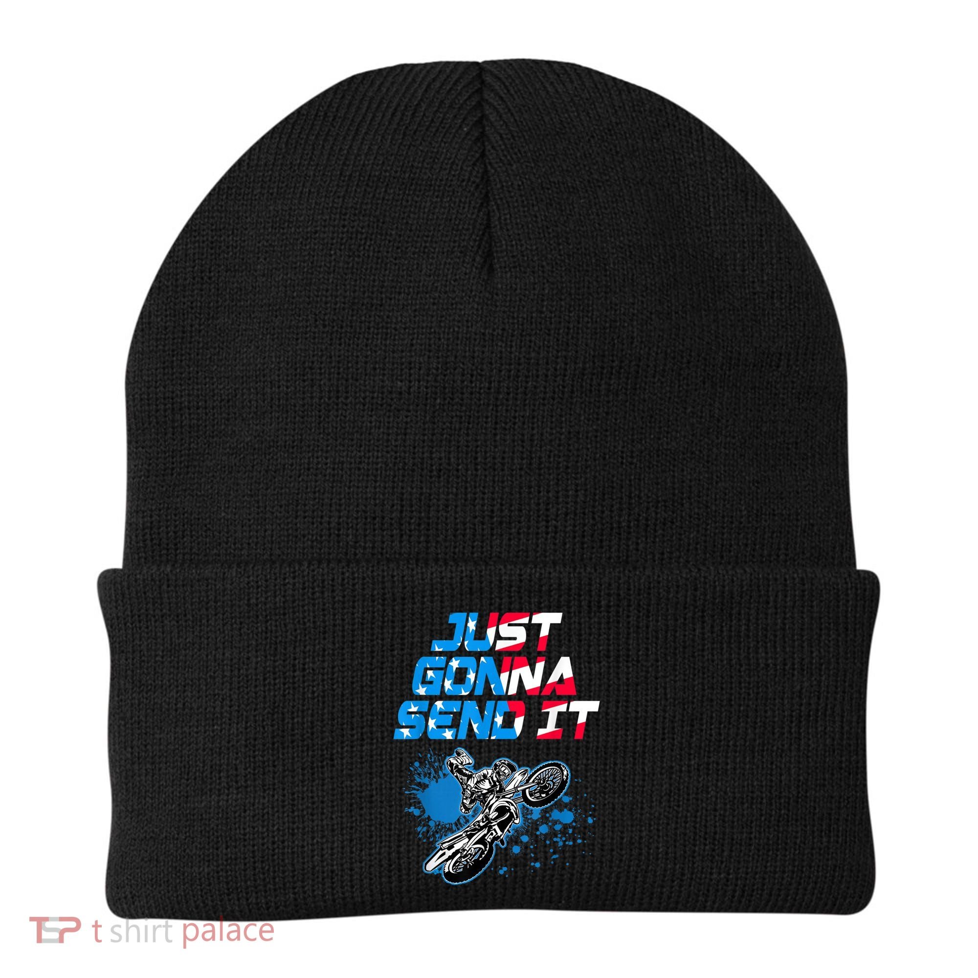 Just Gonna Send It Motocross Dirt Bike Tee Beanie