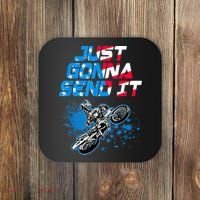 Just Gonna Send It Motocross Dirt Bike Tee Coaster thumb 0