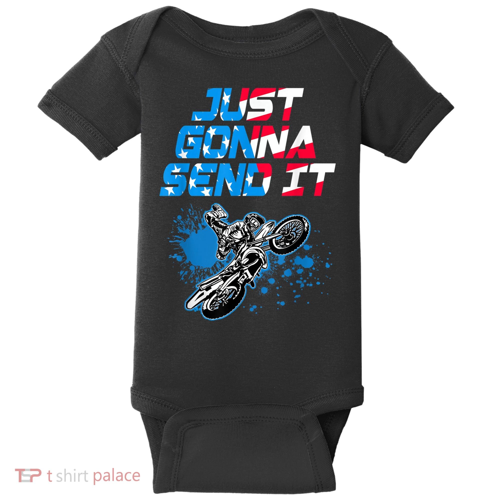 Just Gonna Send It Motocross Dirt Bike Tee Baby Bodysuit
