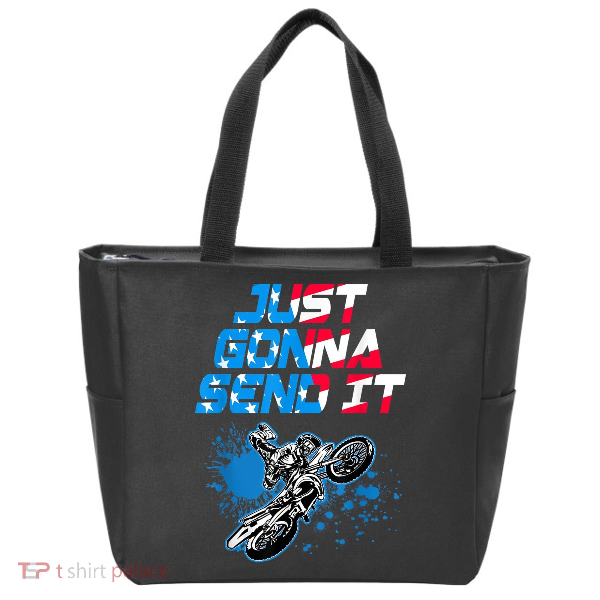 Just Gonna Send It Motocross Dirt Bike Tee Tote Bag